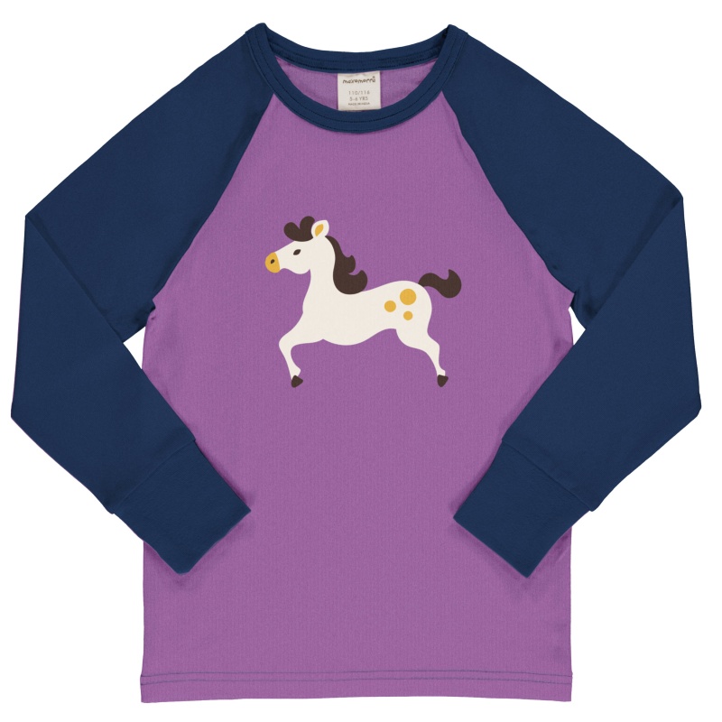 Maxomorra majica dolg rokav konj reglan