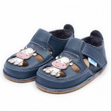 Dodo Shoes sandali Temno Modra Krava